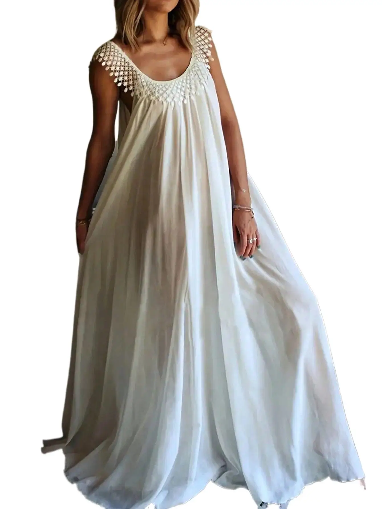 2025 New Fashion Lace Ruffle Dress Women Summer Sexy And Elegant Solid Color Round Neck Homelong Dresses For Women
2025 New Fashion Lace Ruffle Dress Women Summer Sexy And Elegant Solid Color Round Neck Homelong Dresses For Women