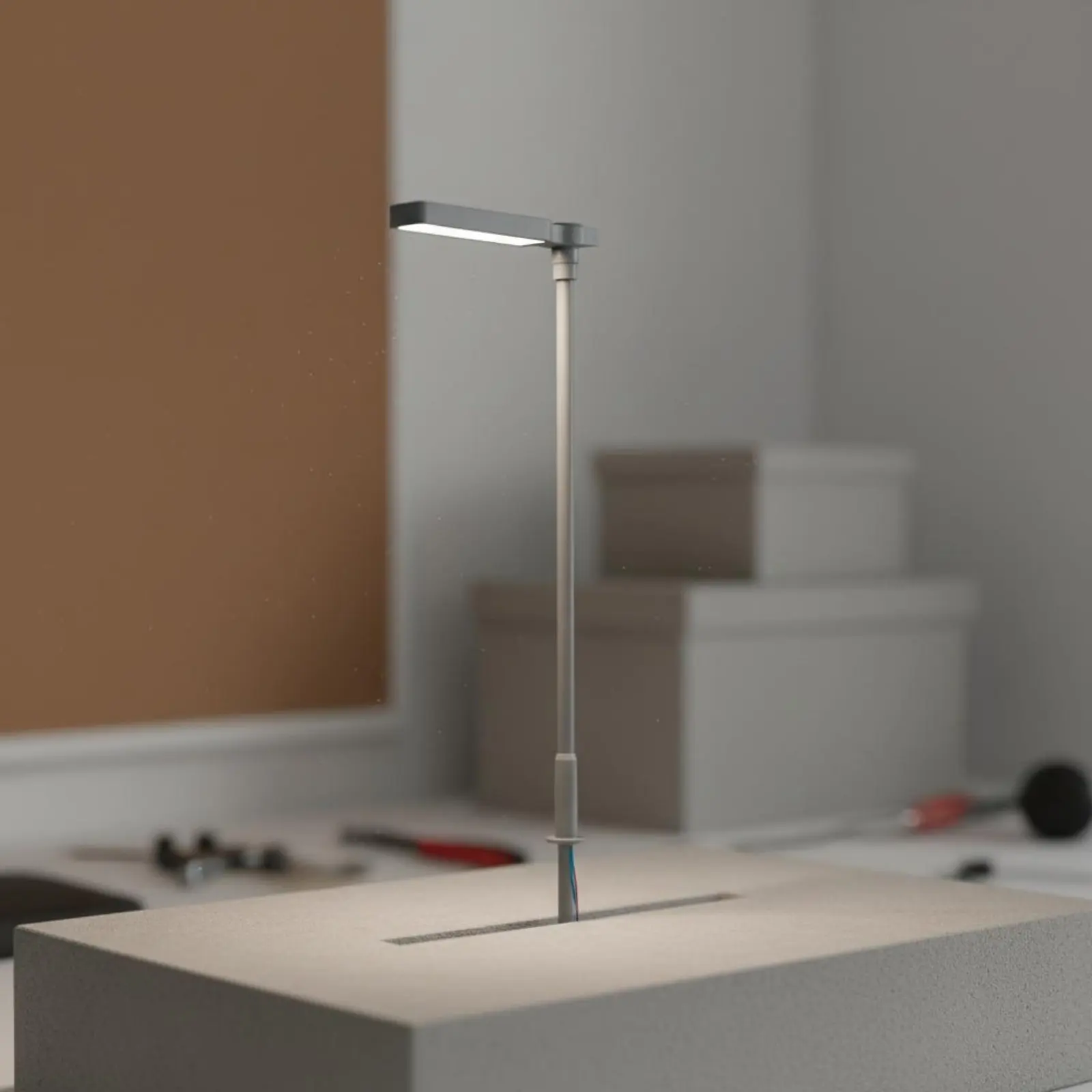 LED Street Lamp Model DIY Single Head Road Light Miniature Street Light Steel Column for Hobbyists, Miniature Scene
LED Street Lamp Model DIY Single Head Road Light Miniature Street Light Steel Column for Hobbyists, Miniature Scene
