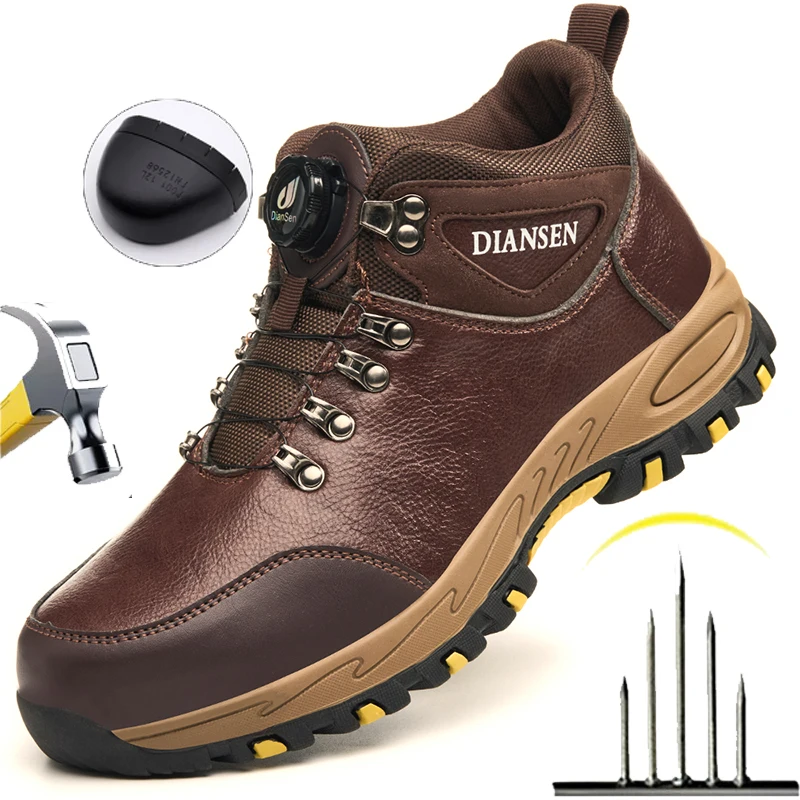 Men's Outdoor Work Safety Shoes Steel Toe Anti-Smash Boots Leather Waterproof Boots Hiking Boots Indestructibl Industrial Shoes
Men's Outdoor Work Safety Shoes Steel Toe Anti-Smash Boots Leather Waterproof Boots Hiking Boots Indestructibl Industrial Shoes