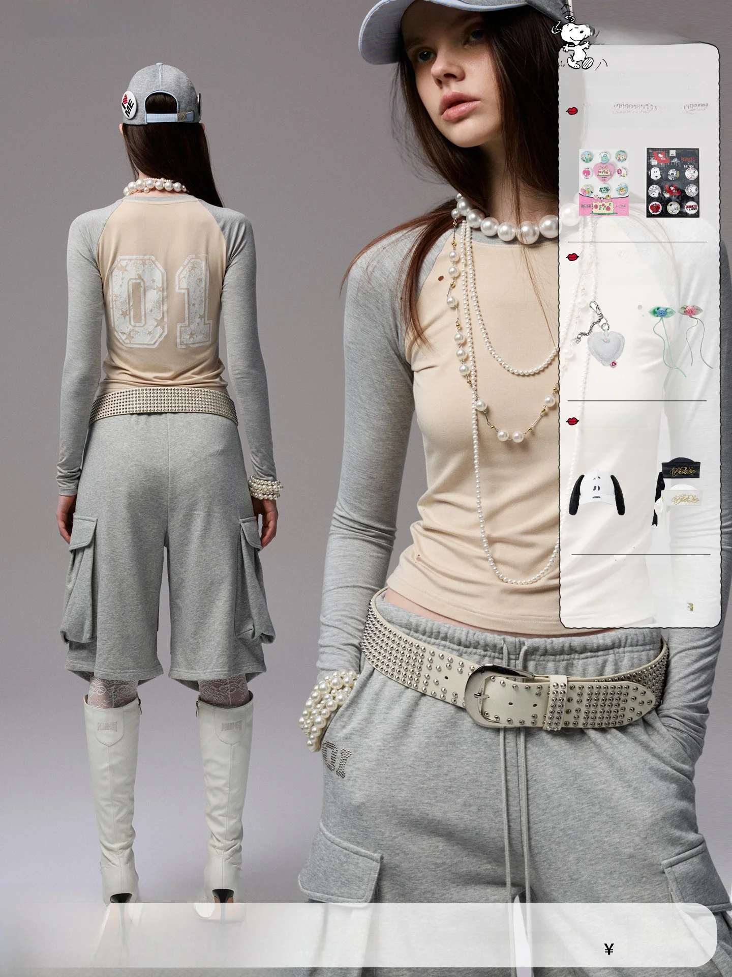 1JINN STUDIO American Street Style round Neck T-Shirt Women's Shoulder Sleeve Long Sleeve Printed Hole Color Block Top
1JINN STUDIO American Street Style round Neck T-Shirt Women's Shoulder Sleeve Long Sleeve Printed Hole Color Block Top