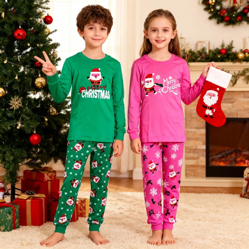 100% Cotton Christmas Pajamas Sets for Children Boys Girls Casual Sleepwear Kids Santa Print Pyjamas 2pcs/set Baby Soft Pijama
100% Cotton Christmas Pajamas Sets for Children Boys Girls Casual Sleepwear Kids Santa Print Pyjamas 2pcs/set Baby Soft Pijama