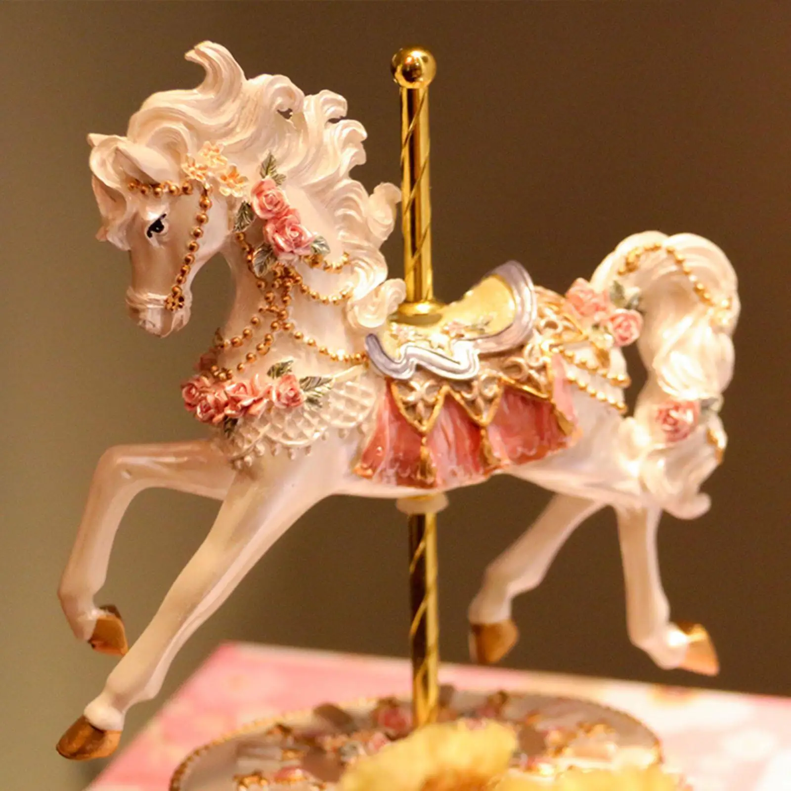 Music Box Artwork Collecting Carousel Horse Statue Rotating Horse Figurine for Living Room Desktop Parties Farmhouse Office
Music Box Artwork Collecting Carousel Horse Statue Rotating Horse Figurine for Living Room Desktop Parties Farmhouse Office
