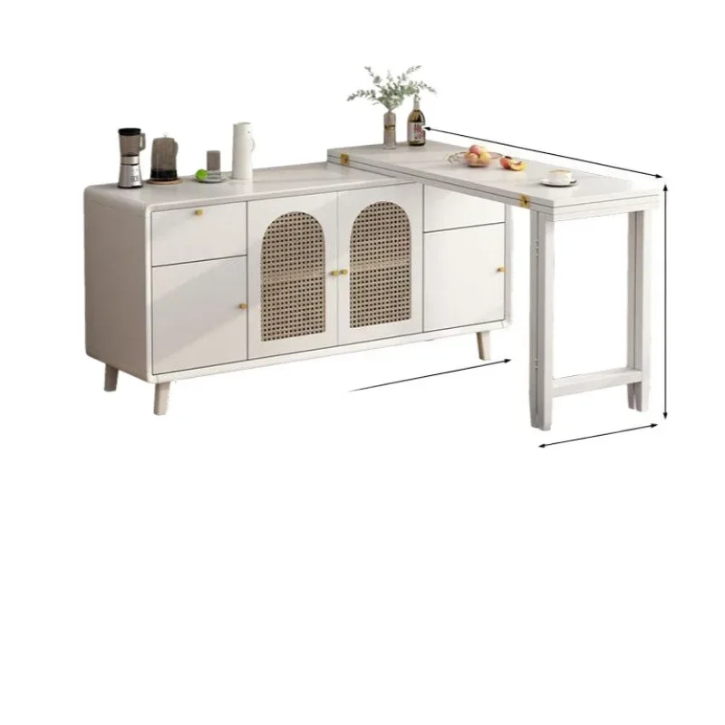 Solid wood folding dining table, dining side cabinet, integrated island table, small apartment household wall locker
Solid wood folding dining table, dining side cabinet, integrated island table, small apartment household wall locker