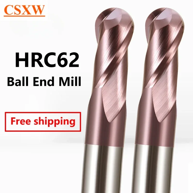 WOY Ball Nose End Mill HRC62 Tungsten Carbide Cutter CNC Router Bit R0.5 R0.75 R1,R1.25 R2 R3mm -R10mm 2Flute Carbide Slot Drill
WOY Ball Nose End Mill HRC62 Tungsten Carbide Cutter CNC Router Bit R0.5 R0.75 R1,R1.25 R2 R3mm -R10mm 2Flute Carbide Slot Drill