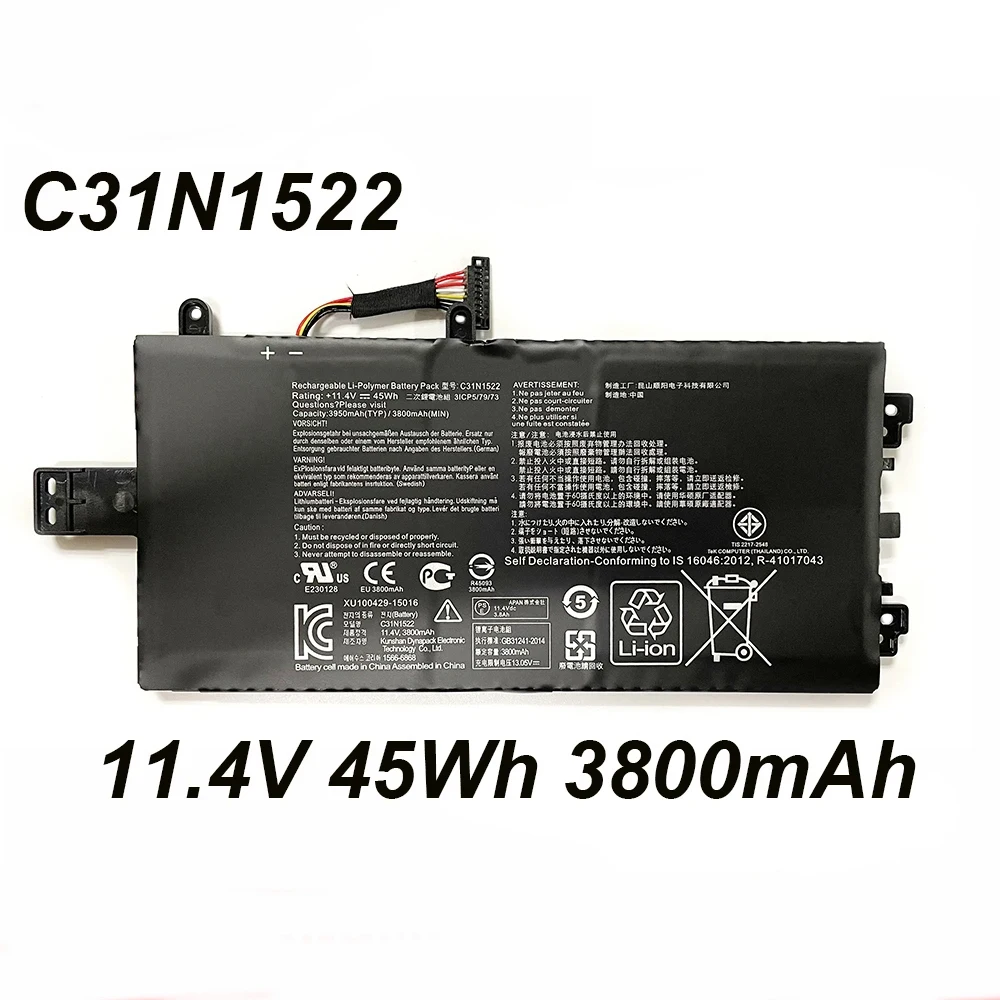 C31N1522 11.4V 45Wh 3800mAh Laptop Battery For Asus Q553U Q553UB N593UB N593UB-1A Series 0B200-01880000
C31N1522 11.4V 45Wh 3800mAh Laptop Battery For Asus Q553U Q553UB N593UB N593UB-1A Series 0B200-01880000