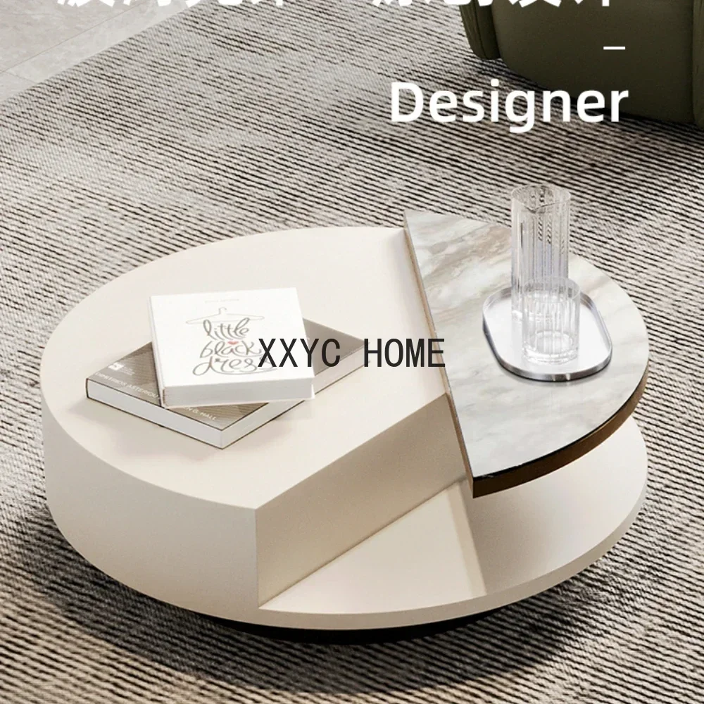 TAO Light Luxury Coffee Table Living Room Natural Marble Advanced round Tea Table with Drawer
TAO Light Luxury Coffee Table Living Room Natural Marble Advanced round Tea Table with Drawer