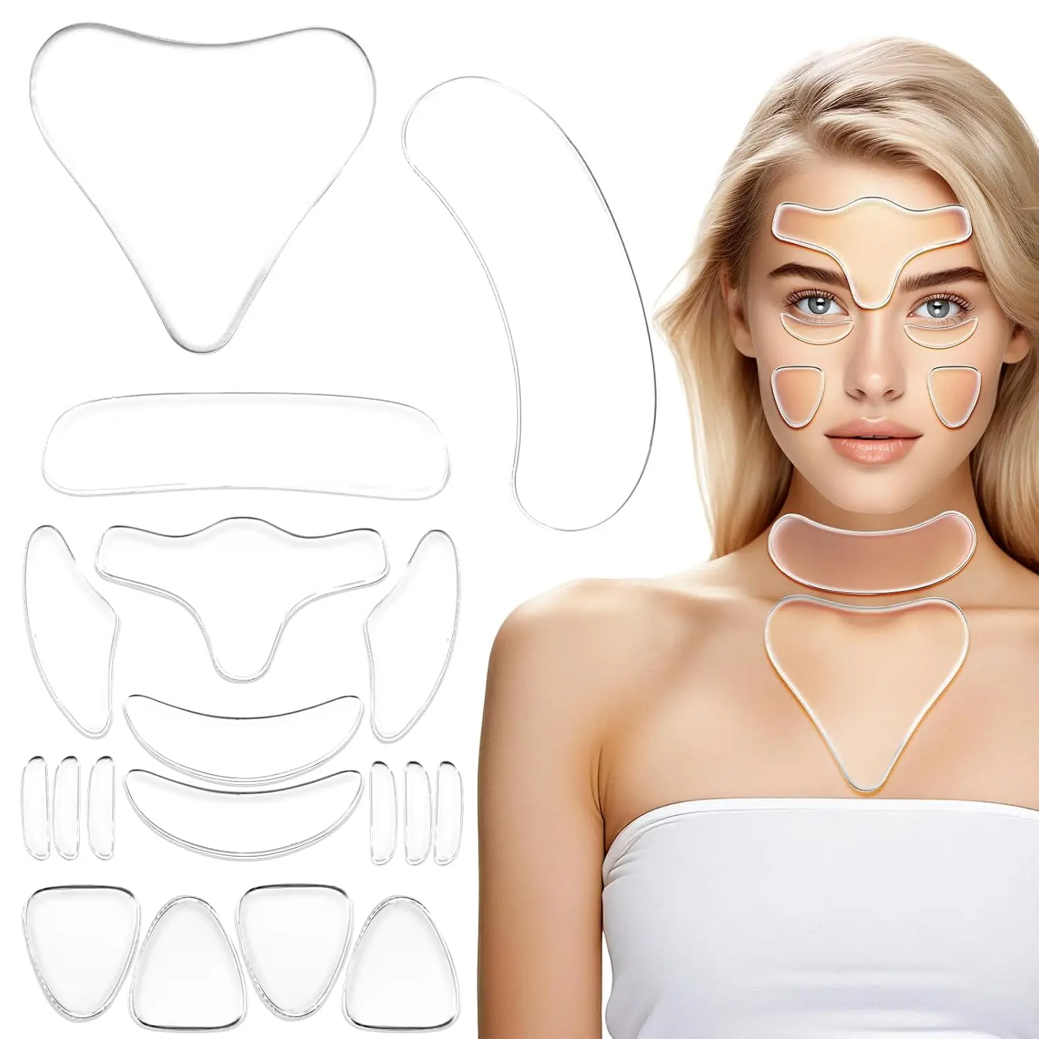 18 PCS Wrinkle Patches Neck Forehead Face Mask Forehead Neck Fine Line Pads Reusable Silicone Patches Anti-Aging Tightening Pad
18 PCS Wrinkle Patches Neck Forehead Face Mask Forehead Neck Fine Line Pads Reusable Silicone Patches Anti-Aging Tightening Pad