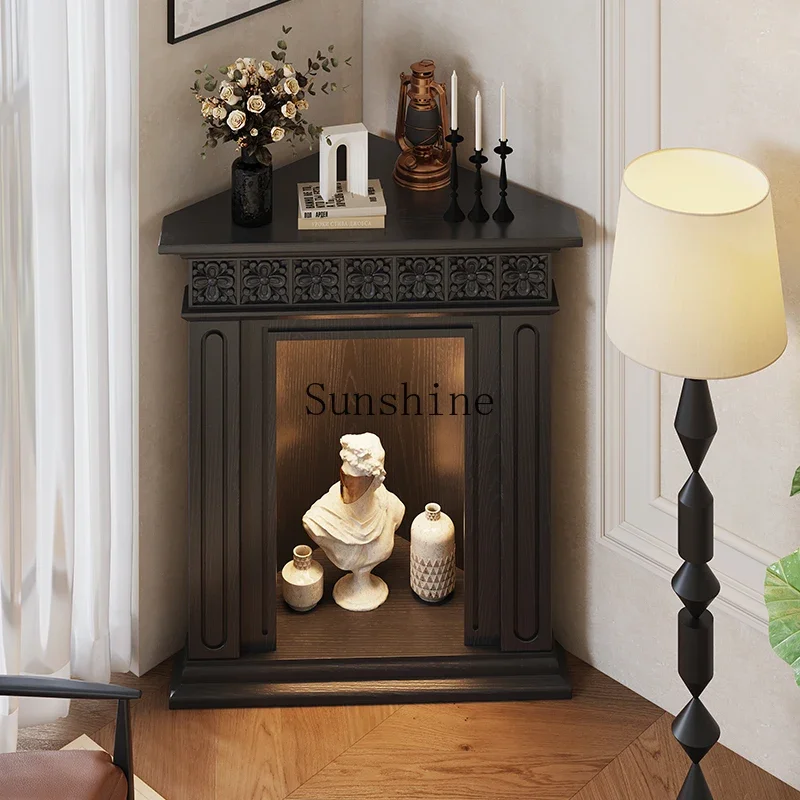 Corner Fireplace Decorative Cabinet Solid Wood Right Angle Corner Display Cabinet
Corner Fireplace Decorative Cabinet Solid Wood Right Angle Corner Display Cabinet