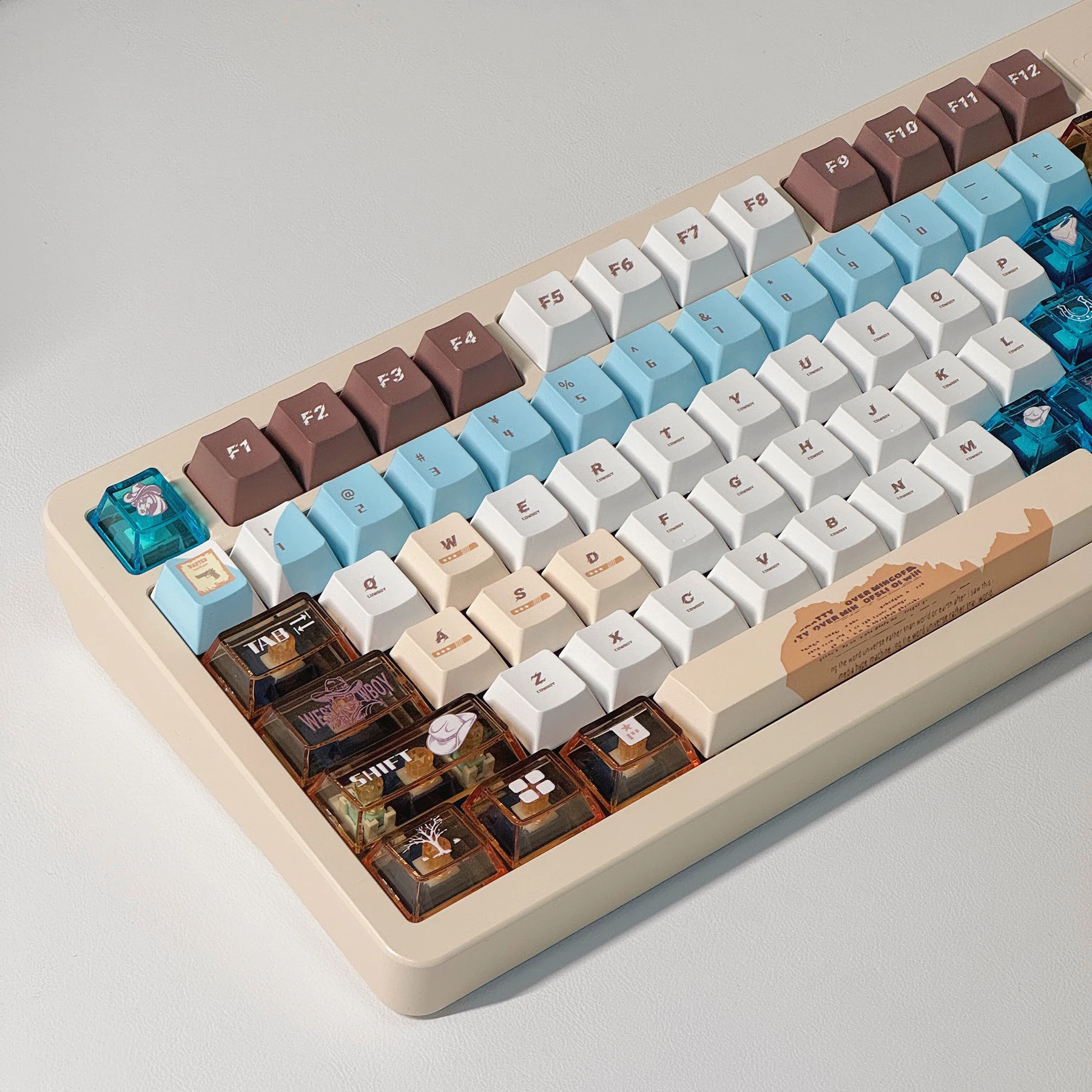 Original Western Cowboy Keycaps Original PBT Full Five-Sided Sublimation + Transparent PC Customized Mechanical Keyboard Keycaps
Original Western Cowboy Keycaps Original PBT Full Five-Sided Sublimation + Transparent PC Customized Mechanical Keyboard Keycaps