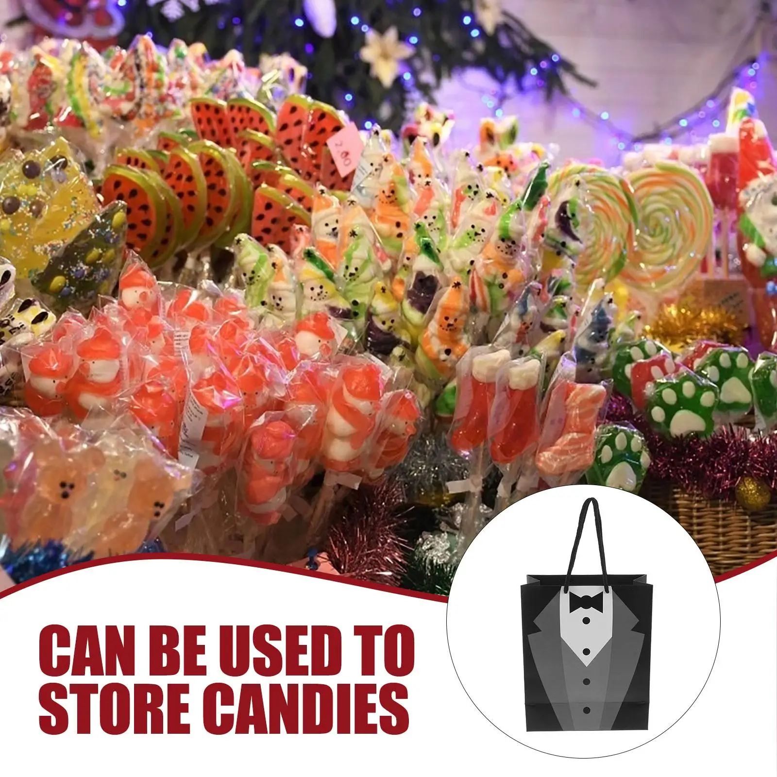5 Pcs Paper Bags Gift Creative Bridegroom Black Tuxedo Candy with Handles Shopping Wrapping
5 Pcs Paper Bags Gift Creative Bridegroom Black Tuxedo Candy with Handles Shopping Wrapping