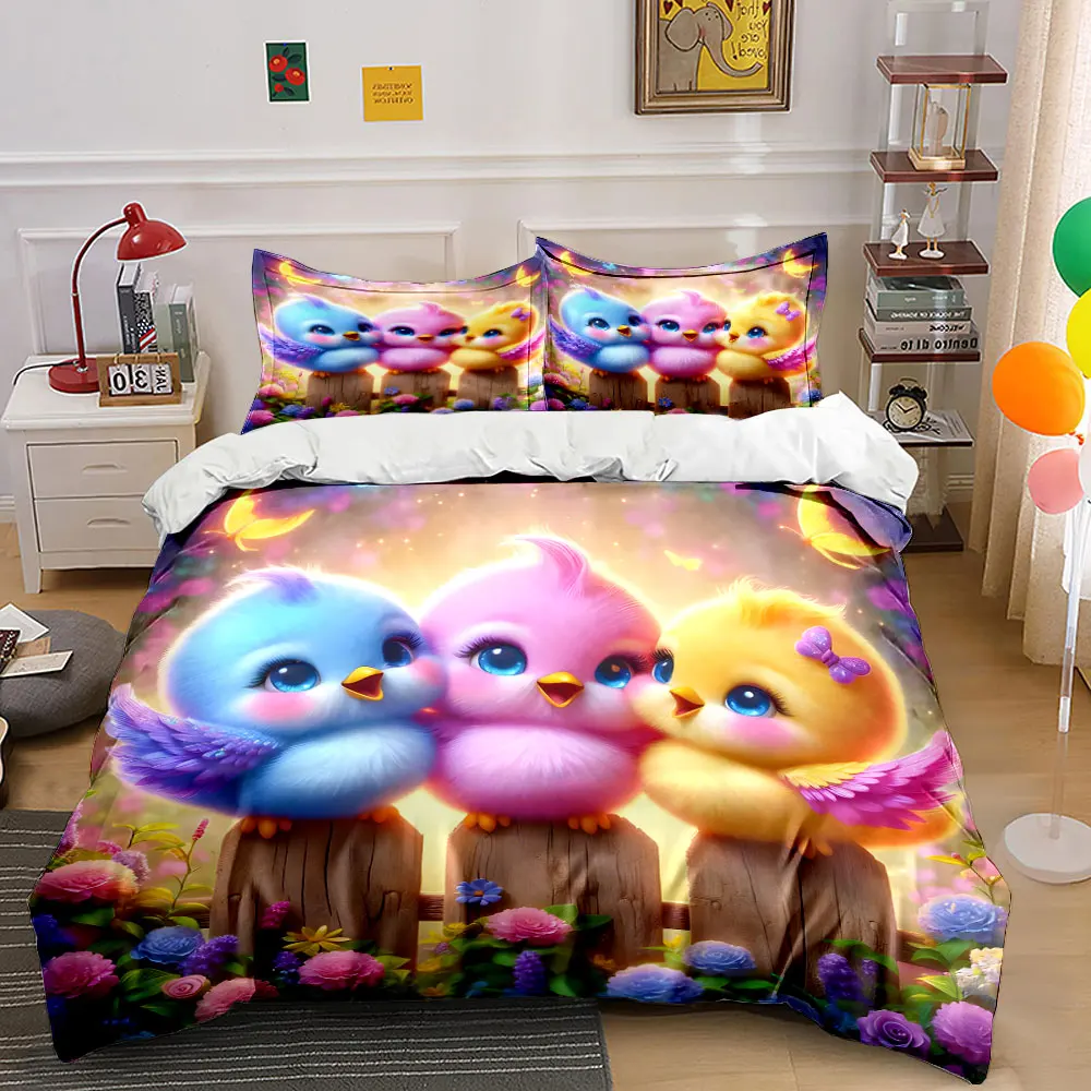 Colorful birds with blooming flowers Pattern Duvet Cover Set Digital Print Colorful Polyester Bedding with Zipper Closur
Colorful birds with blooming flowers Pattern Duvet Cover Set Digital Print Colorful Polyester Bedding with Zipper Closur