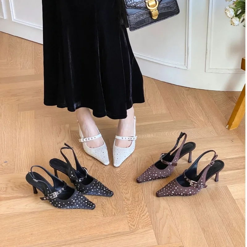 Rhinestone Design Pointed Toe High Heels Women Sexy Luxury Party Shoes Belt Buckle Fashion Brand Pumps Slingback Sandals Female
Rhinestone Design Pointed Toe High Heels Women Sexy Luxury Party Shoes Belt Buckle Fashion Brand Pumps Slingback Sandals Female