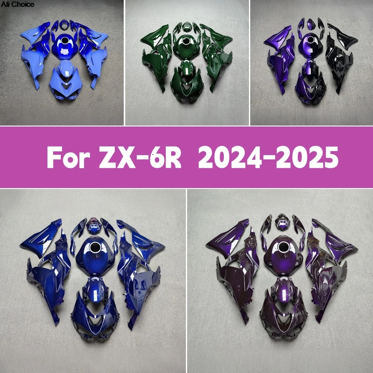 Complete Fairing Set 2024 2025 ZX-6R ABS Plastic Motorcycle FairingsFit For 24 25 Kawasaki ZX-6R
Complete Fairing Set 2024 2025 ZX-6R ABS Plastic Motorcycle FairingsFit For 24 25 Kawasaki ZX-6R