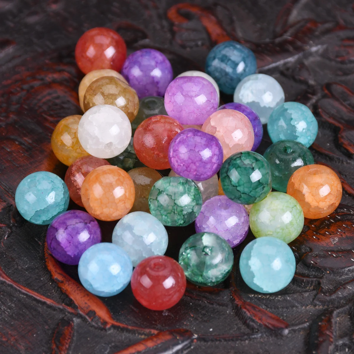 30pcs Round 8mm Crackle Crystal Glass Loose Cracked Beads Lot for Jewelry Making DIY Bracelet Findings
30pcs Round 8mm Crackle Crystal Glass Loose Cracked Beads Lot for Jewelry Making DIY Bracelet Findings