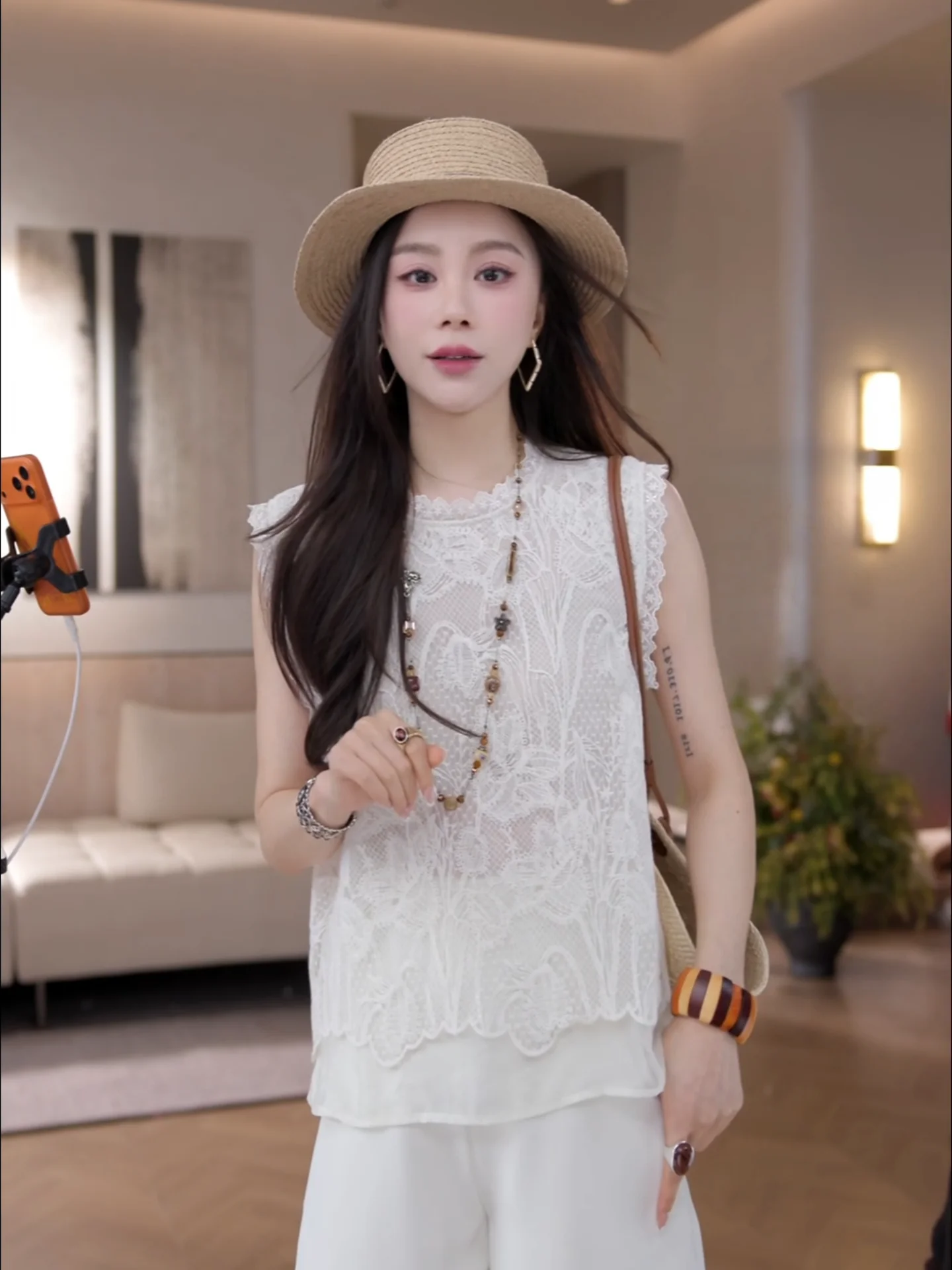 Elegant Pure Cotton 100 Lace Embroidery Slimming Top Iris Fairyland Spring Summer Fashionable Women's round Neck Zipper Dress
Elegant Pure Cotton 100 Lace Embroidery Slimming Top Iris Fairyland Spring Summer Fashionable Women's round Neck Zipper Dress