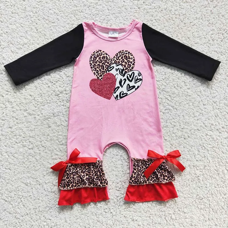 Baby Girl Valentine's Day Heart Cotton Long Sleeves Romper Toddler Newborn Infant Children Snap Button Leopard Ruffle Jumpsuit
Baby Girl Valentine's Day Heart Cotton Long Sleeves Romper Toddler Newborn Infant Children Snap Button Leopard Ruffle Jumpsuit