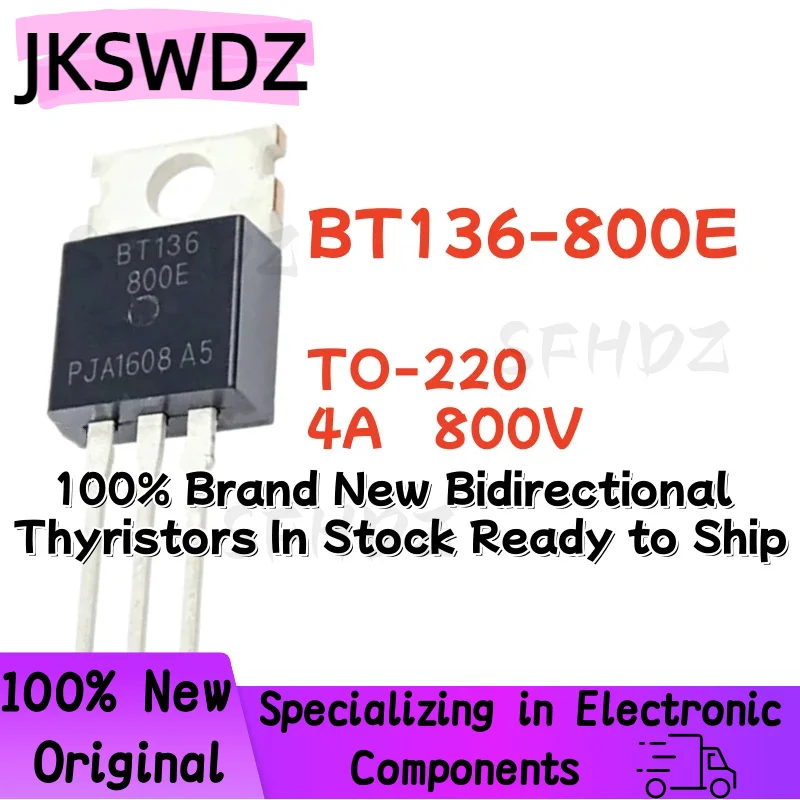 Original 10/20/30PCS BT136-800E BT136800E TO-220 4A 800V 100% Brand New Bidirectional Thyristors In Stock Ready to Ship
Original 10/20/30PCS BT136-800E BT136800E TO-220 4A 800V 100% Brand New Bidirectional Thyristors In Stock Ready to Ship