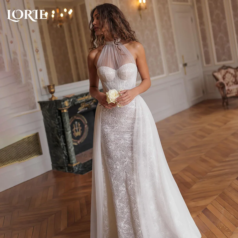 LORIE Vintage Halter A-Line Wedding Dress Applique Pleats Sweetheart Lace Bridal Gown Backless Bride Dress Customized Wedding
LORIE Vintage Halter A-Line Wedding Dress Applique Pleats Sweetheart Lace Bridal Gown Backless Bride Dress Customized Wedding