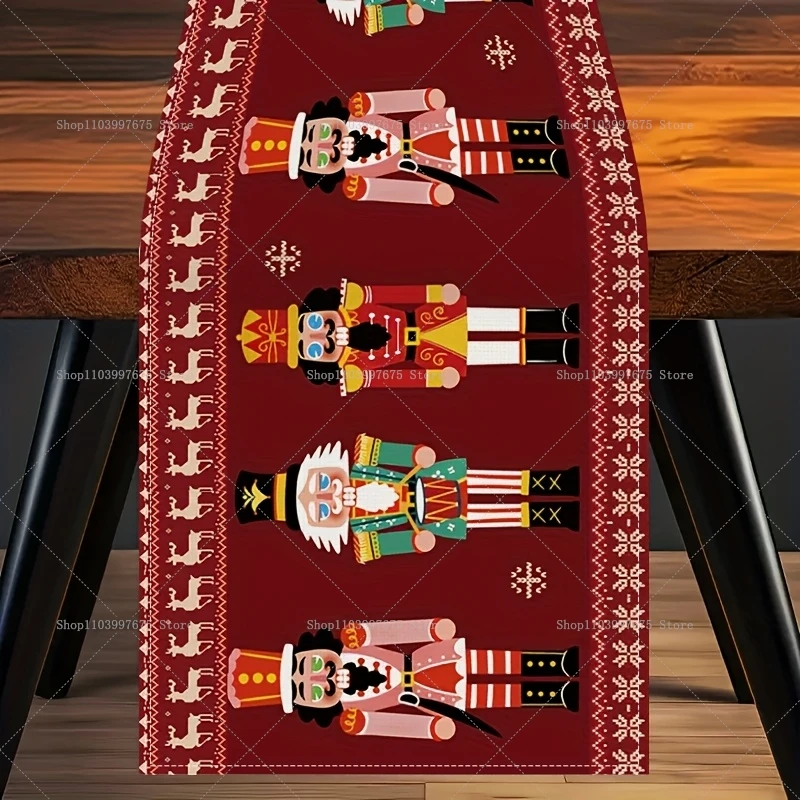 1pc 2D Merry Christmas Red Nutcracker Table Runner Xmas Party Decorations for Dining Hall Home Kitchen Decor Party Supplies
1pc 2D Merry Christmas Red Nutcracker Table Runner Xmas Party Decorations for Dining Hall Home Kitchen Decor Party Supplies