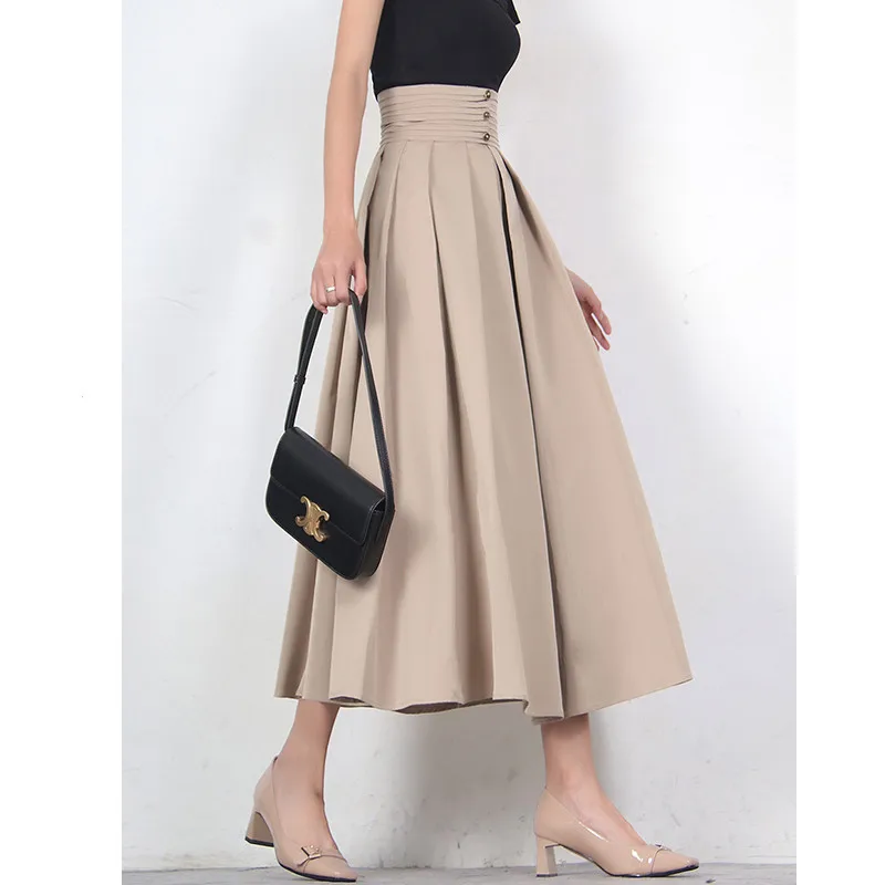 Women's Runway Fashion Spring Summer Designer Long Khaki Skirt Female Autumn Winter High Waist A-line Skirt TB2704
Women's Runway Fashion Spring Summer Designer Long Khaki Skirt Female Autumn Winter High Waist A-line Skirt TB2704