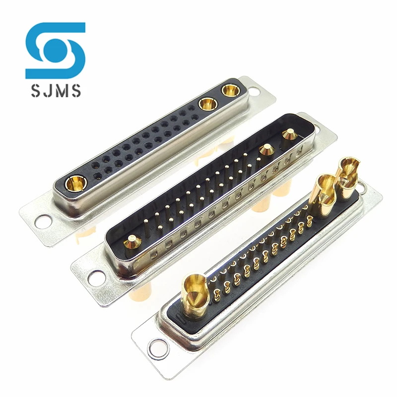 1PCS 25W3 30A Gold plated Male Female high current Connector D-SUB adapter solder type 22+3 Pin plug jack high power 25 Position
1PCS 25W3 30A Gold plated Male Female high current Connector D-SUB adapter solder type 22+3 Pin plug jack high power 25 Position