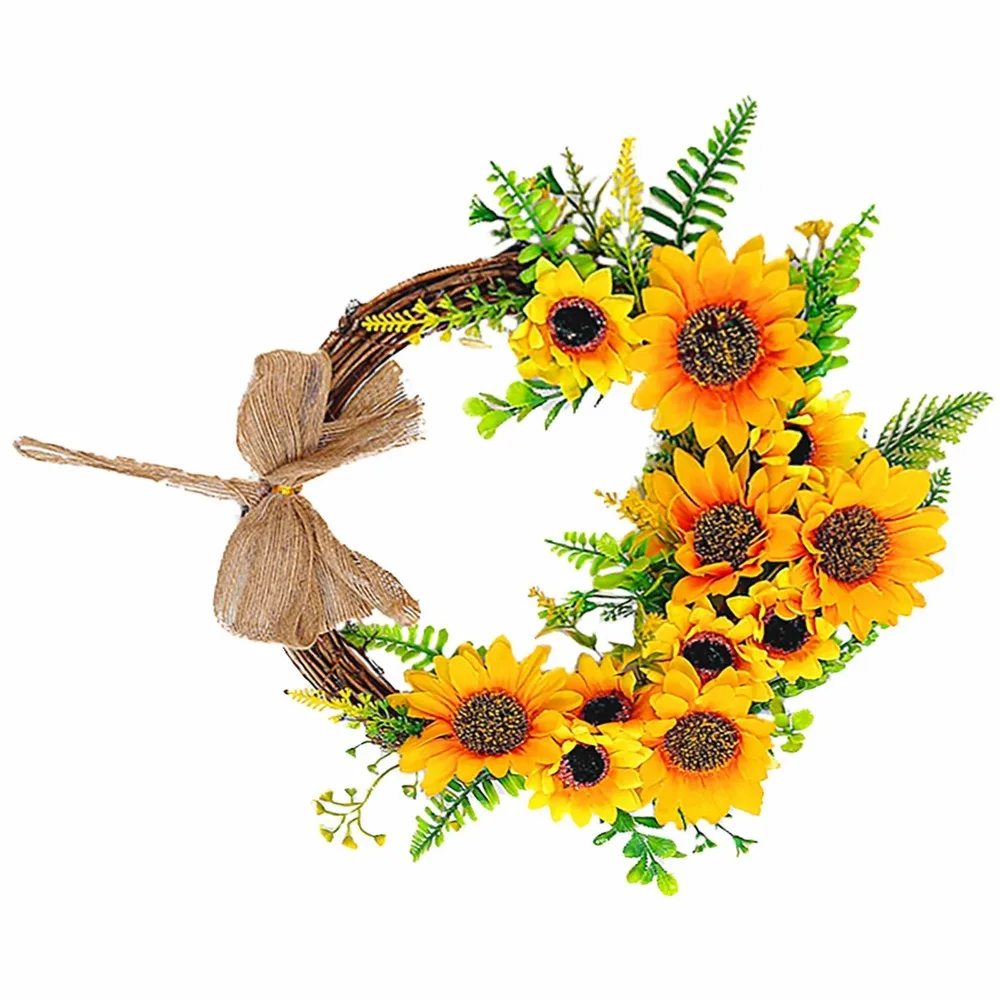 Summer Sunflower Wreath Festival Sun Flower Door Decoration Semicircle Wreath Ornament Hanging Pendant Spring Artificial Garland
Summer Sunflower Wreath Festival Sun Flower Door Decoration Semicircle Wreath Ornament Hanging Pendant Spring Artificial Garland