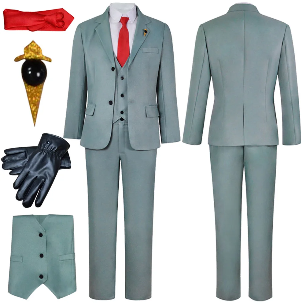 Disguise Loid Cosplay Green Suit Neck Tie Anime Spy's Cosplay Family Fantasia Costume Men Role Play Fancy Dress Up Party Cloth
Disguise Loid Cosplay Green Suit Neck Tie Anime Spy's Cosplay Family Fantasia Costume Men Role Play Fancy Dress Up Party Cloth