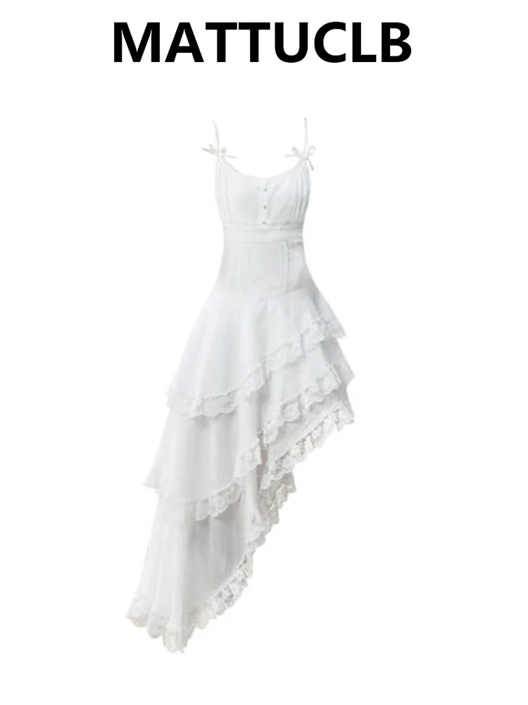 2025 Summer Women Spaghetti Strap Irregular Dress Mini Frocks Coquette Mori Girl One-Piece Party Gyaru Kpop Evening Lace 2000s
2025 Summer Women Spaghetti Strap Irregular Dress Mini Frocks Coquette Mori Girl One-Piece Party Gyaru Kpop Evening Lace 2000s