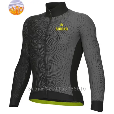 Siroko Winter Men Long Sleeve Cycling Jackets Thermal Fleece Warm Bike Jerseys  Motociclista Hombre Mtb Road Bicycle Jerseys