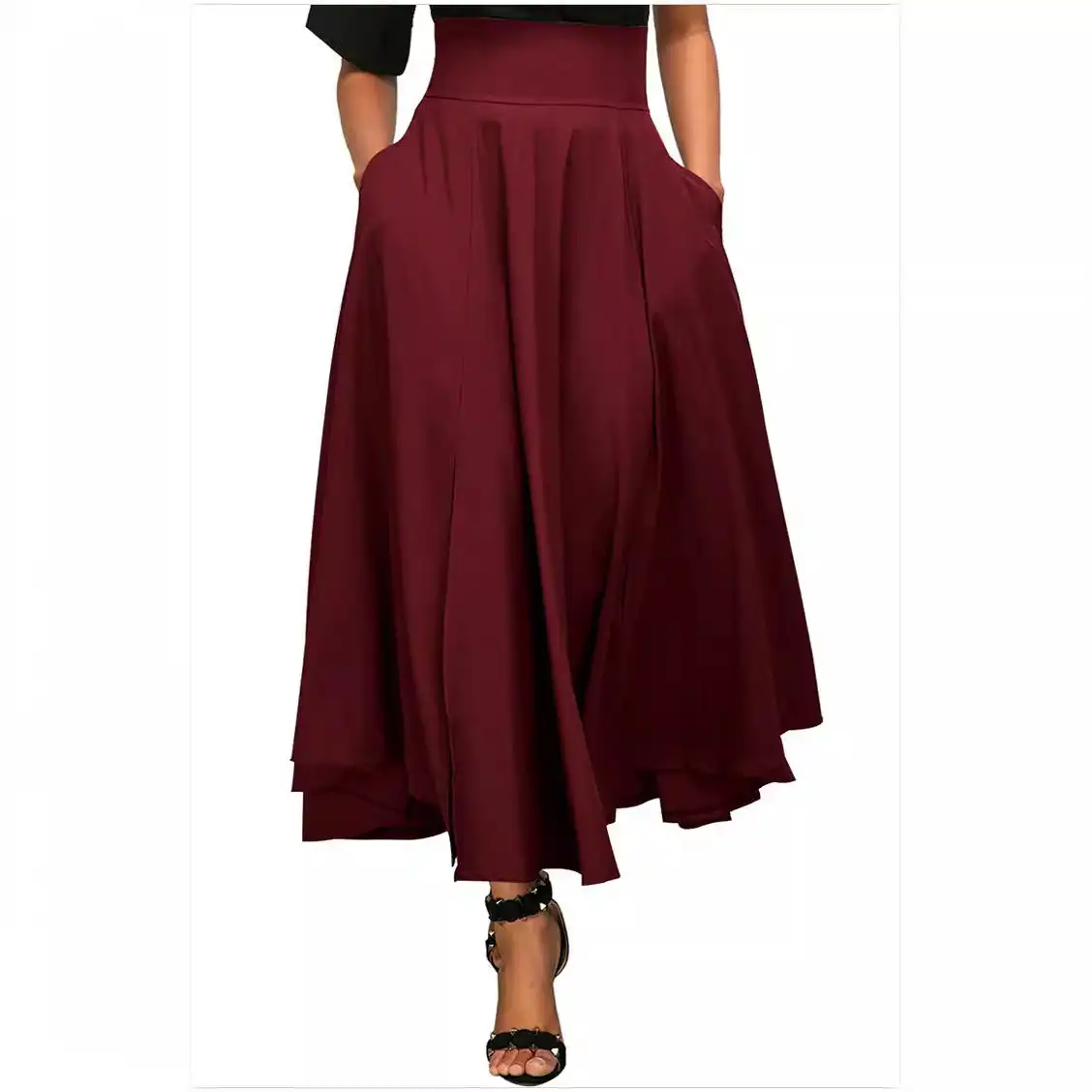 Hot Sale New Women's High-waisted Pleated Skirt Side Slit Belt Pocket Skirt Retro Skirt
Hot Sale New Women's High-waisted Pleated Skirt Side Slit Belt Pocket Skirt Retro Skirt