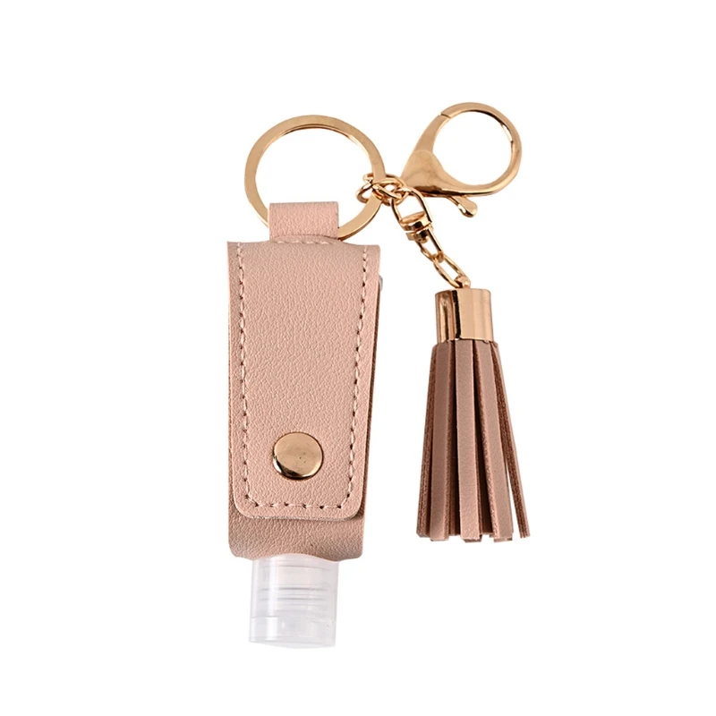 30ml Portable Empty Hand Sanitize Bottle with Tassels Leather Keychain Holder E65F
30ml Portable Empty Hand Sanitize Bottle with Tassels Leather Keychain Holder E65F