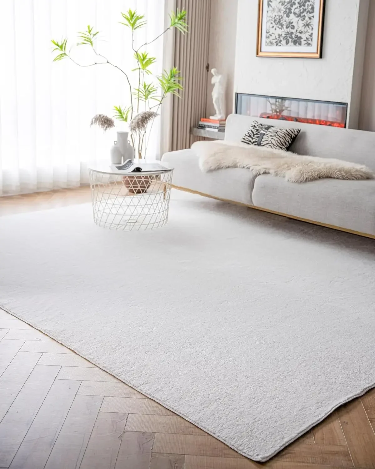Furniture suppliesLIVEBOX Large Area Rug 6x9 Feet, Soft White Rugs for Living Room Bedroom, Washable Fluffy Rug Carpet for Girls
Furniture suppliesLIVEBOX Large Area Rug 6x9 Feet, Soft White Rugs for Living Room Bedroom, Washable Fluffy Rug Carpet for Girls
