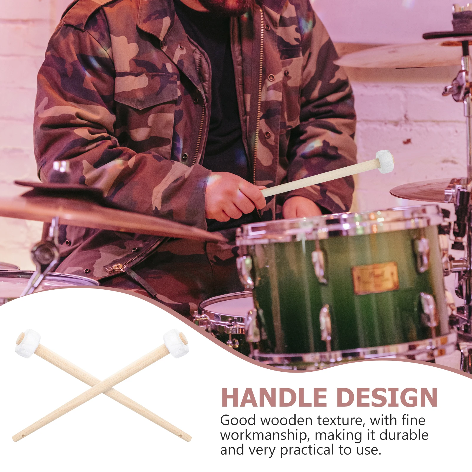 2pcs Small Gong Hammer Mallets White Wood Striker Durable Percussion Instrument Accessories for Performance Gifts
2pcs Small Gong Hammer Mallets White Wood Striker Durable Percussion Instrument Accessories for Performance Gifts