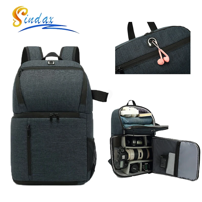 DSLR Camera Bag Backpack With Charging Earphone Hole Waterproof Outdoor Photography Backpack Canon Nikon Laptop Tripod Lens Bag
DSLR Camera Bag Backpack With Charging Earphone Hole Waterproof Outdoor Photography Backpack Canon Nikon Laptop Tripod Lens Bag