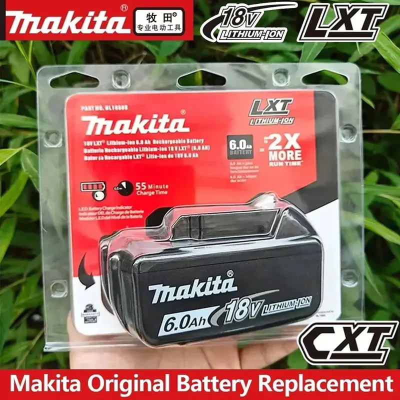 100% original Makita 6.0Ah 18V Rechargeable Battery for Makita 18V BL1830 BL1830B BL1840 BL1840B BL1850 BL1850B Power Tools
100% original Makita 6.0Ah 18V Rechargeable Battery for Makita 18V BL1830 BL1830B BL1840 BL1840B BL1850 BL1850B Power Tools