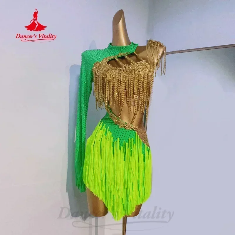 Latin Dance Performance Dress for Women Senior AB Stones Rumba Cha-cha Tango Competiton Clothing Adult Child Tassels Dresses
Latin Dance Performance Dress for Women Senior AB Stones Rumba Cha-cha Tango Competiton Clothing Adult Child Tassels Dresses
