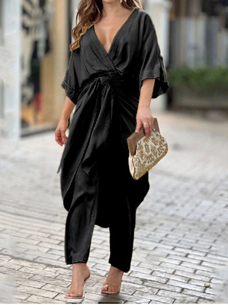 Faionable Повседневный комплект прямых брюк цвета Batwing Sve Женская трансграничная одежда Длинные брюки с высокой талией Polye...
Faionable Повседневный комплект прямых брюк цвета Batwing Sve Женская трансграничная одежда Длинные брюки с высокой талией Polye...