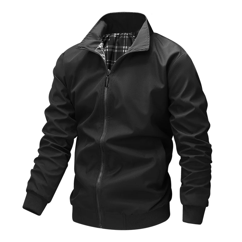 New Business Stand Collar Coat EU Size Men's Jacket Autumn Casual Full Zip Windbreaker Man Solid Color Bomber Jacket
New Business Stand Collar Coat EU Size Men's Jacket Autumn Casual Full Zip Windbreaker Man Solid Color Bomber Jacket
