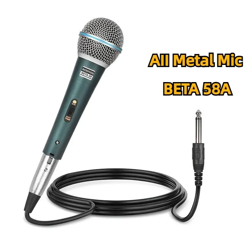 Микрофон Beta 58A, аналогичная модель, проводной микрофон с суперкардиоидной направленной диаграммой направленности для прямых трансляций и караоке, проводной динамический микрофон.
Микрофон Beta 58A, аналогичная модель, проводной микрофон с суперкардиоидной направленной диаграммой направленности для прямых трансляций и караоке, проводной динамический микрофон.