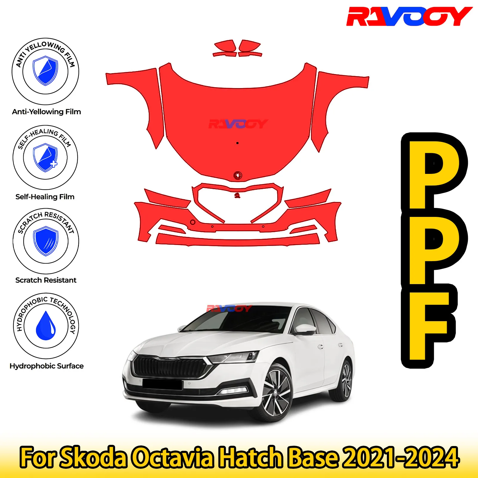 For Skoda Octavia Hatch Base 2021-2024 Glossy Matte Black Precut front PPF Kit Paint Protection Film
For Skoda Octavia Hatch Base 2021-2024 Glossy Matte Black Precut front PPF Kit Paint Protection Film