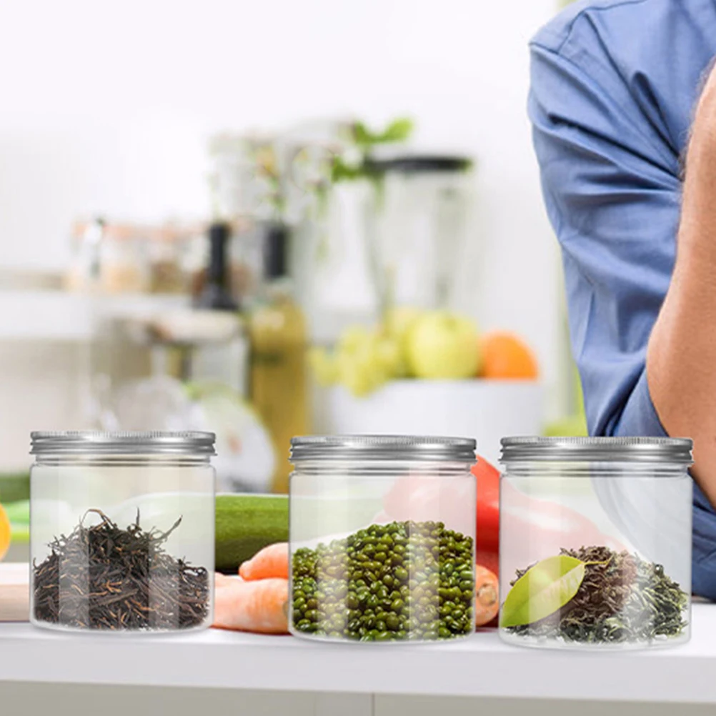 5pcs Mini Aluminum Cover Wide Mouth 250ml Plastic Jars Transparent Leakproof Kitchen RV Storage Organizers Sauce Containers
5pcs Mini Aluminum Cover Wide Mouth 250ml Plastic Jars Transparent Leakproof Kitchen RV Storage Organizers Sauce Containers