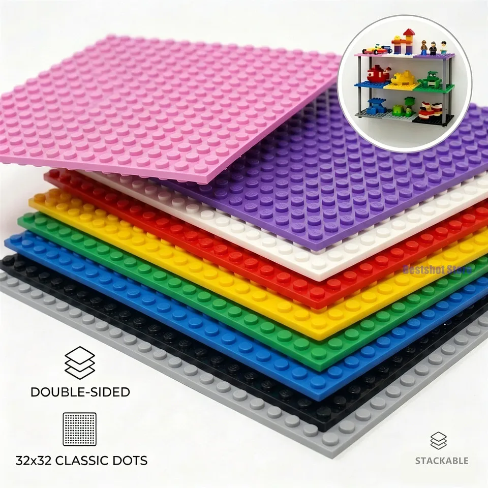 Base Plate 32x32 Dots Double Sided Classic Bricks Board Kids Educational Building Block DIY Toys Compatible with Major Brands
Base Plate 32x32 Dots Double Sided Classic Bricks Board Kids Educational Building Block DIY Toys Compatible with Major Brands