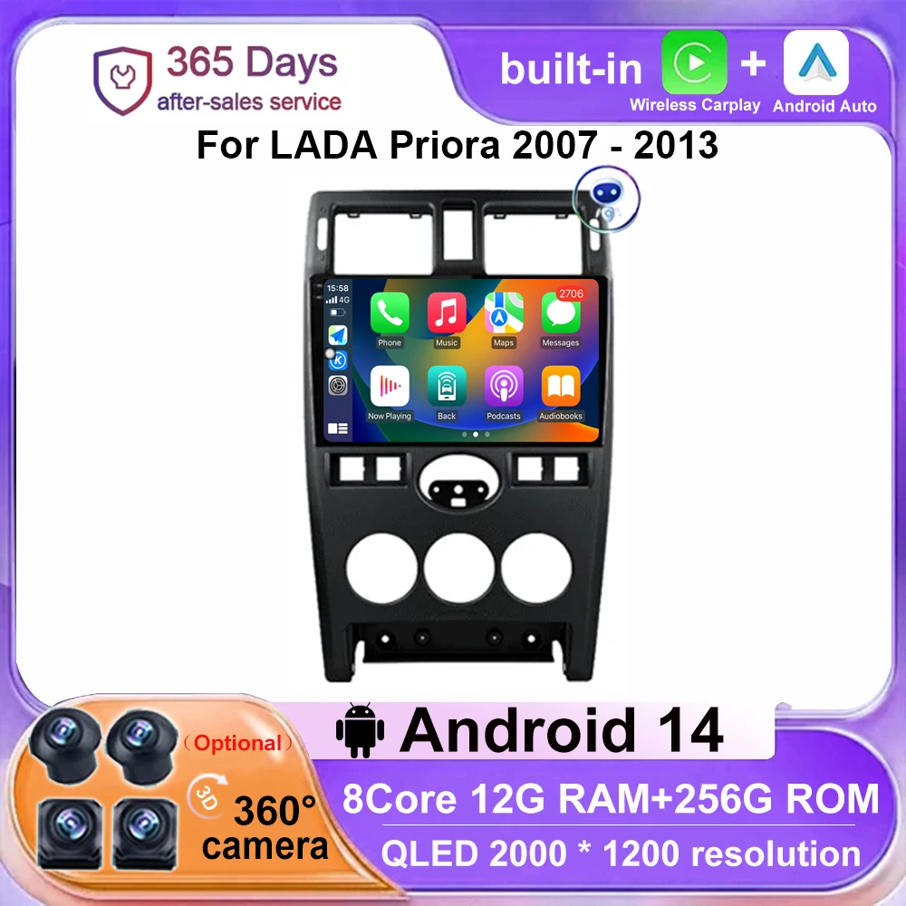9 inch Auto Carplay Android 14 For LADA Priora 2007 - 2013 QLED Car Radio Multimedia Video Player Navigation Stereo GPS 4G WIFI
9 inch Auto Carplay Android 14 For LADA Priora 2007 - 2013 QLED Car Radio Multimedia Video Player Navigation Stereo GPS 4G WIFI