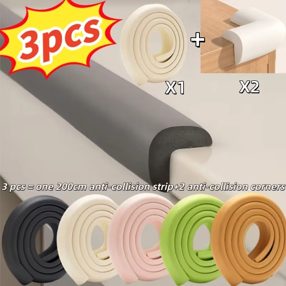 3pcs 78.74inch Anti-Collision Protection Set, Table Corner Bumpers, Bedside Wall Corner Anti-Collision Soft Pads, Drop-Proof
3pcs 78.74inch Anti-Collision Protection Set, Table Corner Bumpers, Bedside Wall Corner Anti-Collision Soft Pads, Drop-Proof