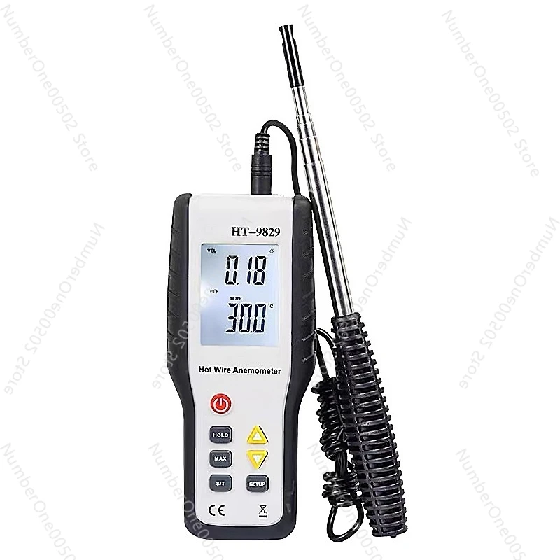 HT-9829 High Precision Thermal Anemometer Handheld Wind Speed Temperature Air Flow Meter with Extendable Probe
HT-9829 High Precision Thermal Anemometer Handheld Wind Speed Temperature Air Flow Meter with Extendable Probe