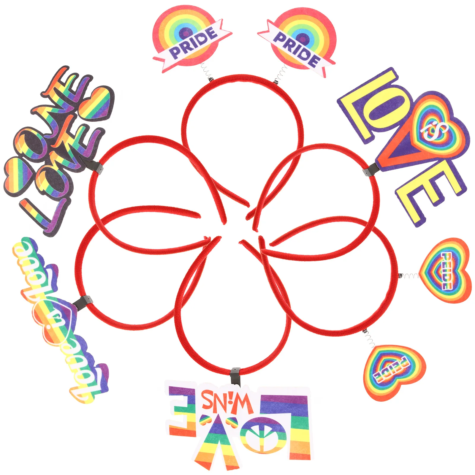 6pcs Heart Headb Durable Plastic Cloth Pride Month Headdress Party Decoration Festive Pride Event Headb Hair Hoop 
6pcs Heart Headb Durable Plastic Cloth Pride Month Headdress Party Decoration Festive Pride Event Headb Hair Hoop