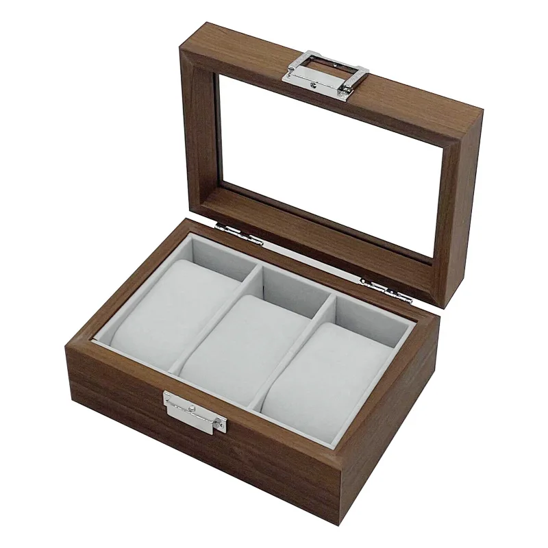 WELLZONE 3 Slot Retro Walnut Wood Grain Wooden 3 Position Watch Storage Gift Boxes Watch Collection Storage Box
WELLZONE 3 Slot Retro Walnut Wood Grain Wooden 3 Position Watch Storage Gift Boxes Watch Collection Storage Box