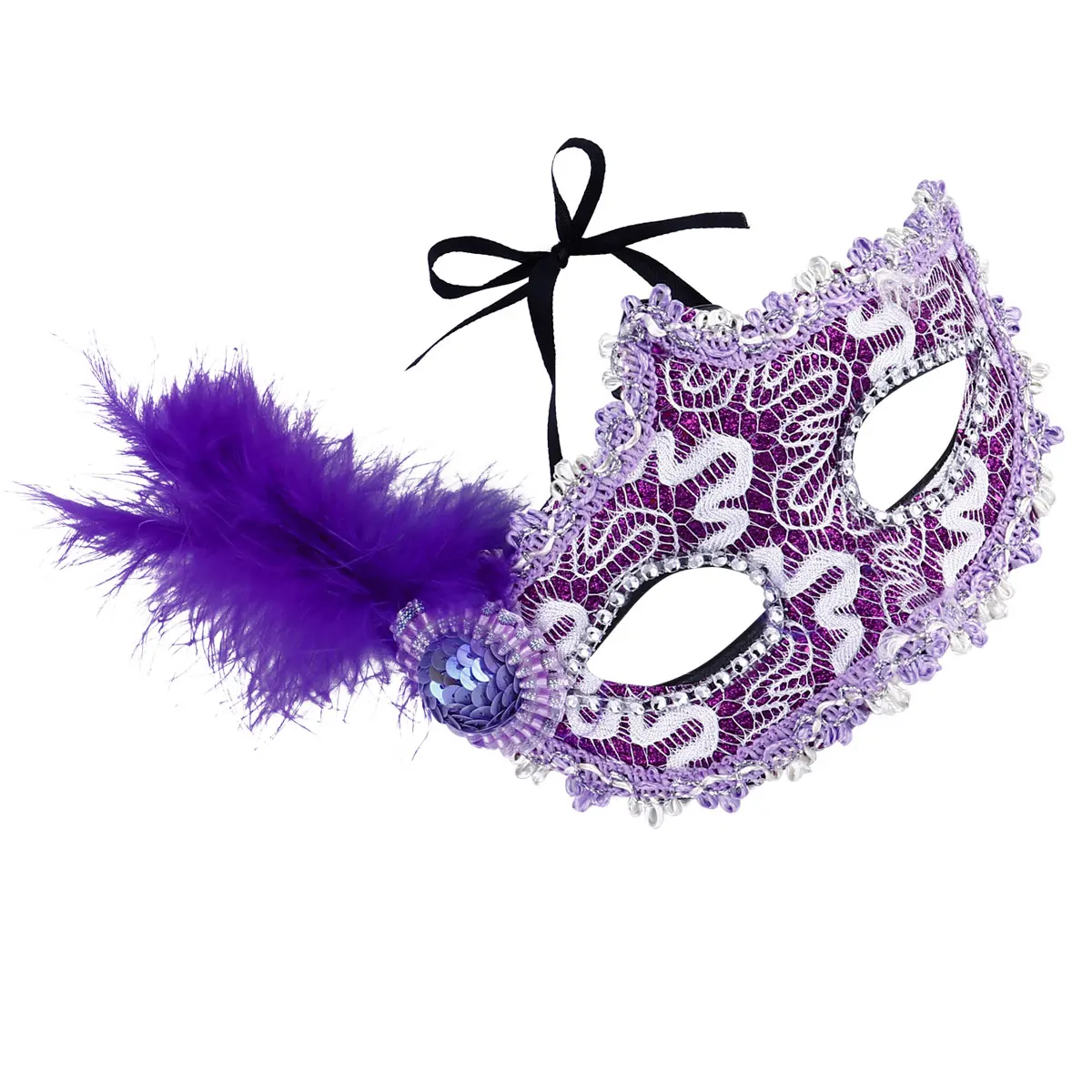 Mask Glitter Halloween Masquerade Party Prom Elegant and Mysterious for Women Plastic Lightweight 
Mask Glitter Halloween Masquerade Party Prom Elegant and Mysterious for Women Plastic Lightweight