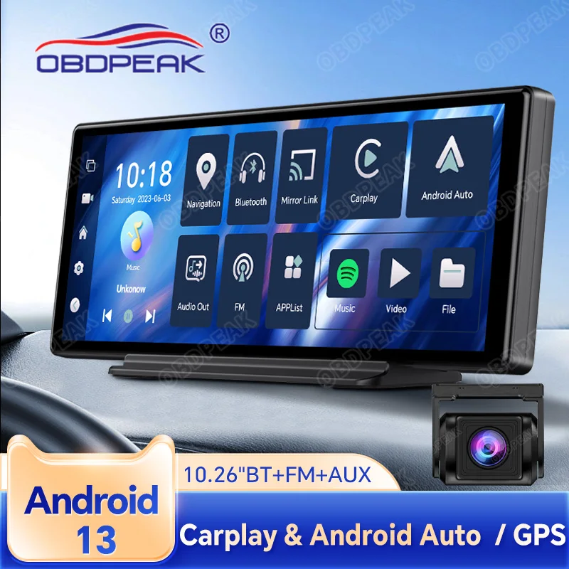 10.26 Inch T30 Android 13 Dashcam Carplay & Android Auto Multimedia Player 1080P Car DVR BT WIF Assist in reversing
10.26 Inch T30 Android 13 Dashcam Carplay & Android Auto Multimedia Player 1080P Car DVR BT WIF Assist in reversing