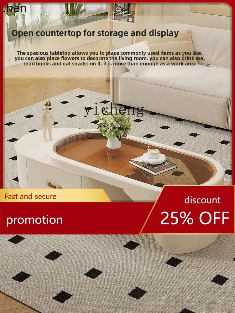ZML Modern Minimalist Home Living Room Small Apartment High-End Freely Extendable Oval Coffee Table
ZML Modern Minimalist Home Living Room Small Apartment High-End Freely Extendable Oval Coffee Table